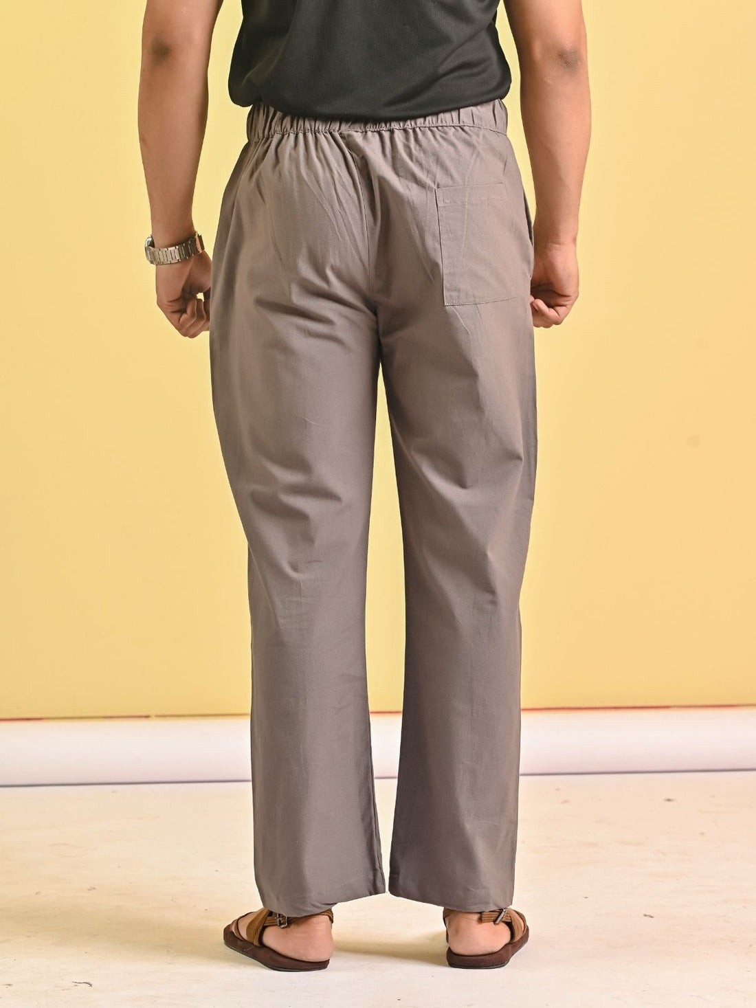 Mens Grey Loose Fit Pajama Pant