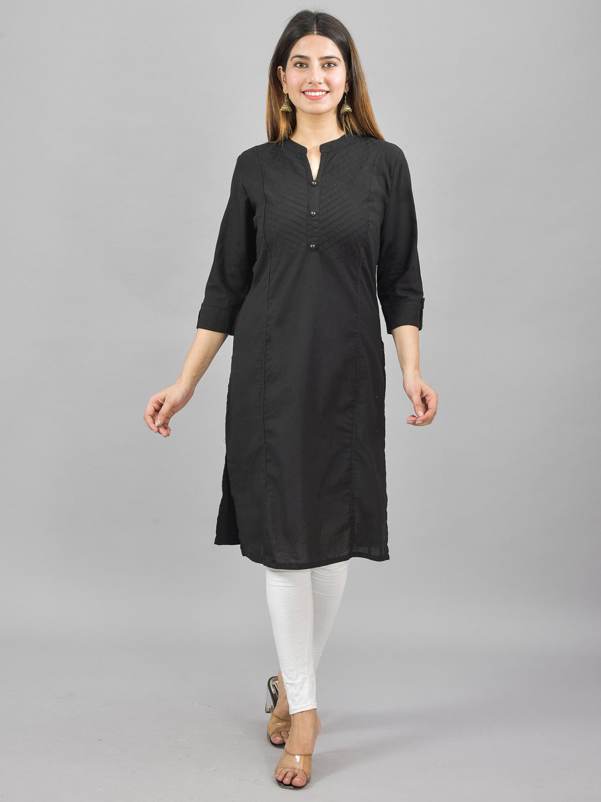 Stlish Black Cotton Kurti For Women