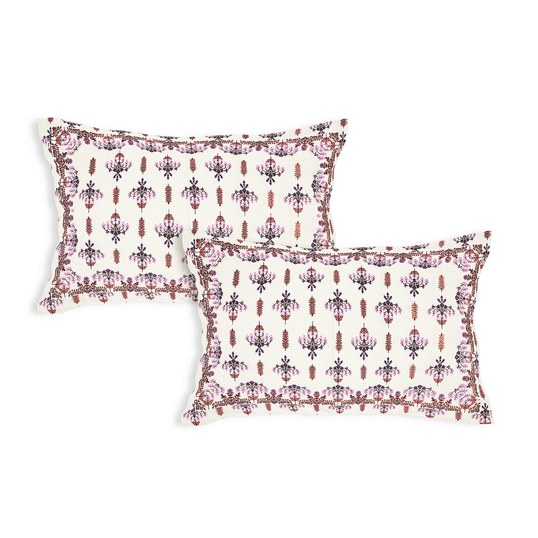 Pure Cotton Jaipur Sanganer Print 100*108 Inch King Size Double Bedsheet ,With 2 Pillow Covers,Red-1003-2