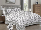 Jaipur Sanganer Print King Size Double Bedsheet,Green,1006-3