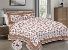 Jaipur Sanganer Print King Size Double Bedsheet,Yellow,1006-4