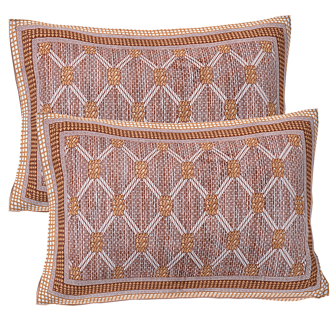 Pure Cotton Jaipur Sanganer Print 100*108 Inch King Size Double Bedsheet ,With 2 Pillow Covers,Yellow-1007-3