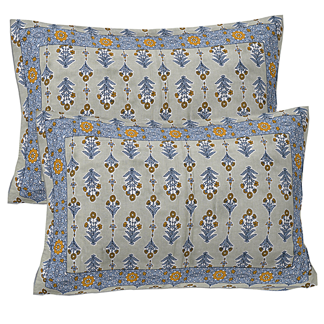 Jaipur Sanganer Print King Size Double Bedsheet,Green,1008-2