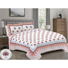 Jaipur Sanganer Print King Size Double Bedsheet,Red,1012-3
