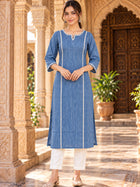 Denimblue South Cotton straight Kurti with Lace