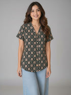 Jaipuri Black Printed Cotton Top-02