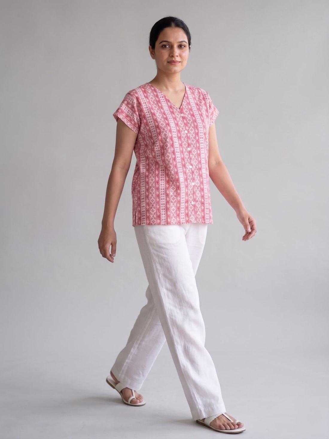 Jaipuri Printed Vneck Shirts CM-019