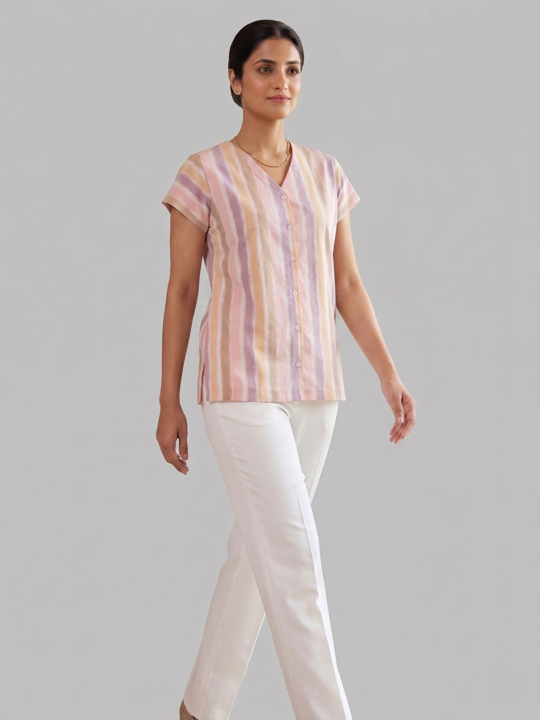 Jaipuri Printed Vneck Shirts CM-023