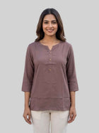 Women Coffee Rayon Short Kurti