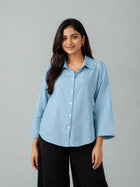 Firozi Cotton bell Sleeves Shirts