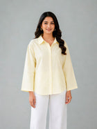 Lemon Cotton bell Sleeves Shirts