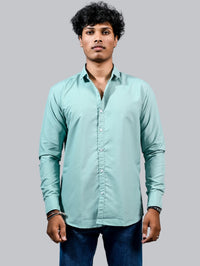 Mens solid Ice Blue Full Sleeve Cotton shirt