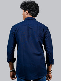 Mens solid Navy Blue Full Sleeve Cotton shirt