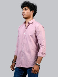 Mens solid Pink Full Sleeve Cotton shirt