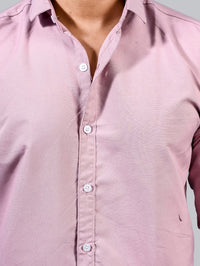 Mens solid Pink Full Sleeve Cotton shirt