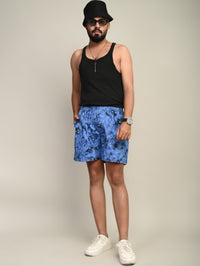 Pack Of 3 Mens Black, Blue And Dark Blue Cotton Shorts Combo