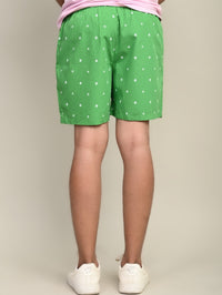 Pack Of 3 Mens Black, Green And White Cotton Shorts Combo