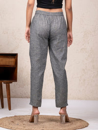 Women Solid Grey South Cotton Trouser