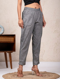 Women Solid Grey South Cotton Trouser