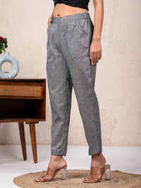 Women Solid Grey South Cotton Trouser