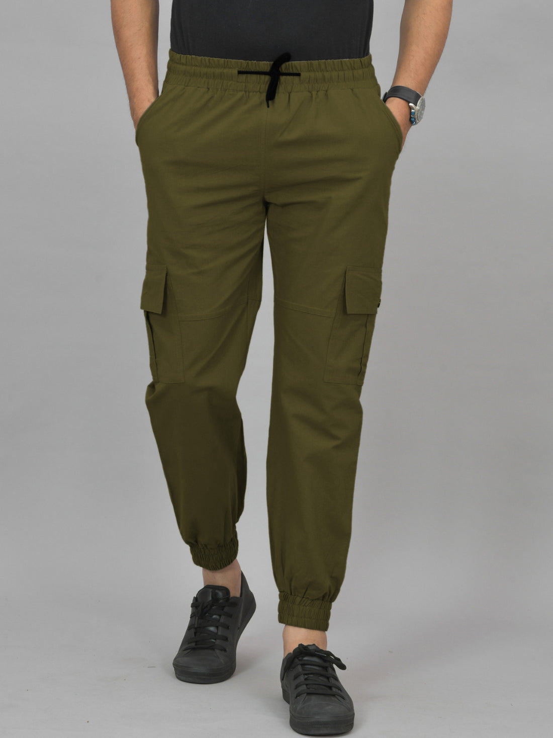 Pack Of 2 Mens Mehendi Green And Beige Airy Linen Summer Cool Cotton Comfort Joggers