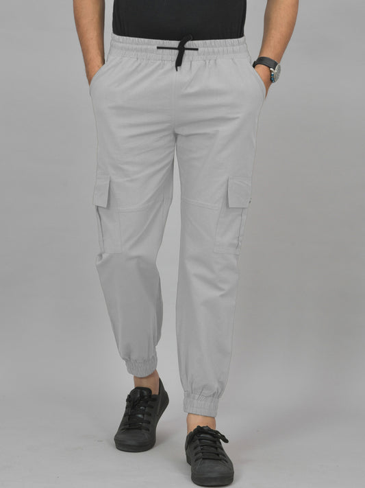 Melange Grey Airy linen Summer Cool Cotton Comfort joggers for men
