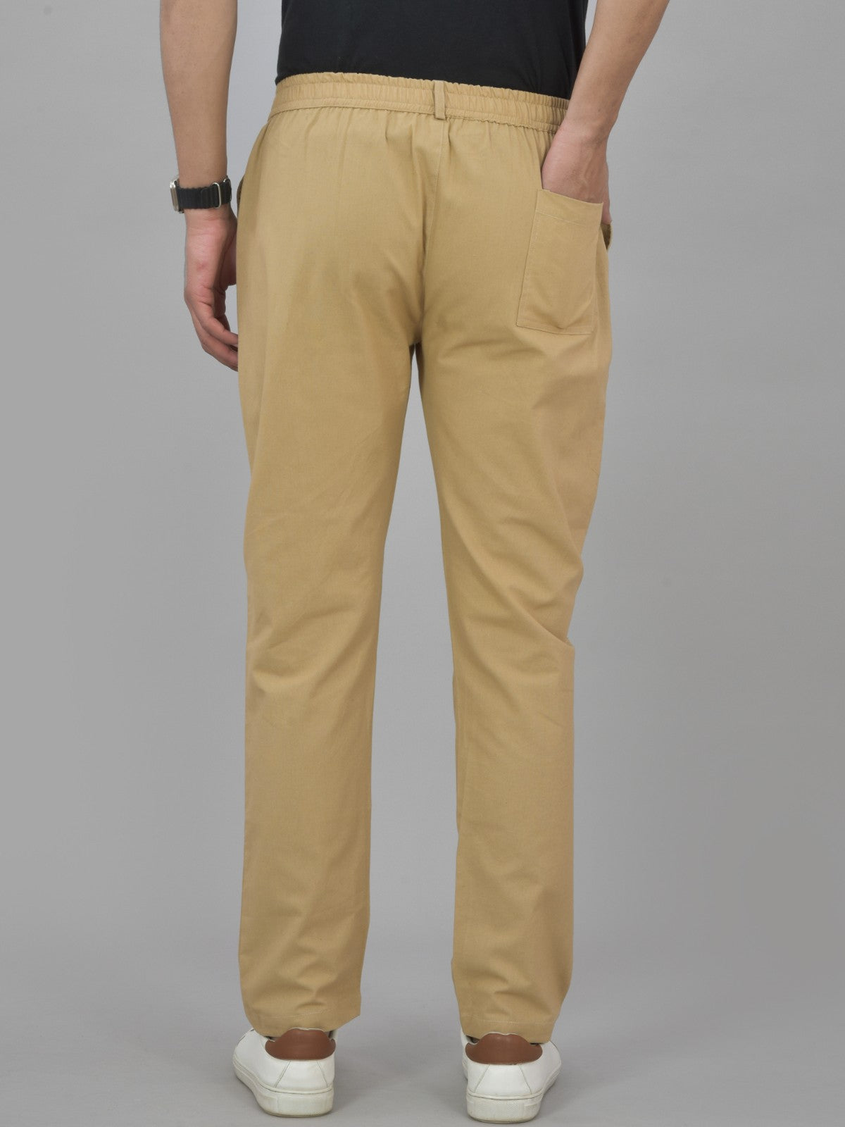 Beige Airy linen  Summer Cool Cotton Comfort Pants For Men