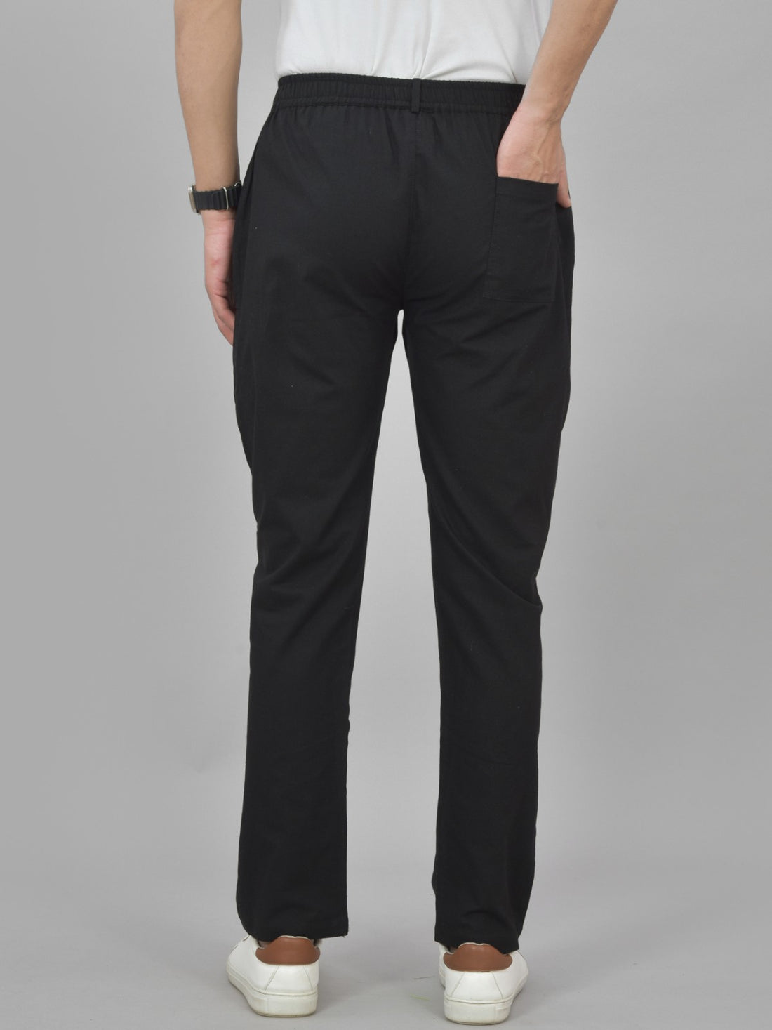 Black Airy linen  Summer Cool Cotton Comfort Pants For Men