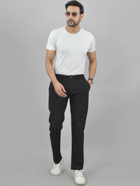 Pack Of 2 Beige And Black Airy Linen Summer Cool Cotton Comfort Pants For Men