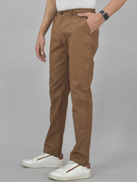 Brown Airy linen  Summer Cool Cotton Comfort Pants For Men