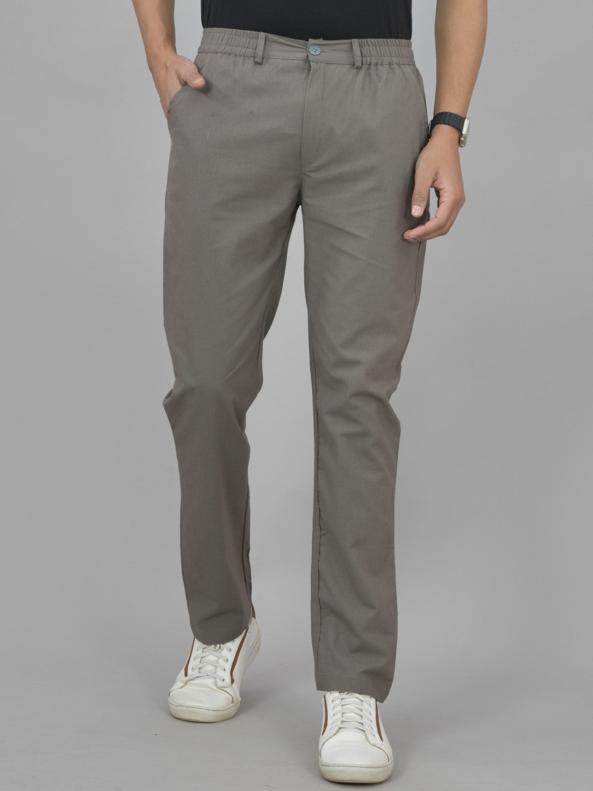 Grey Airy linen  Summer Cool Cotton Comfort Pants For Men