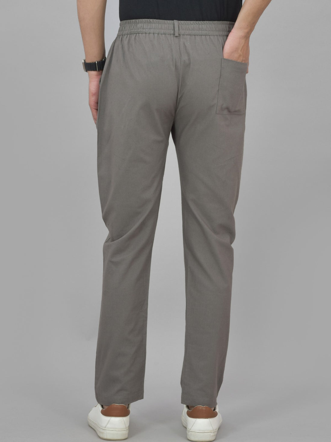 Grey Airy linen  Summer Cool Cotton Comfort Pants For Men