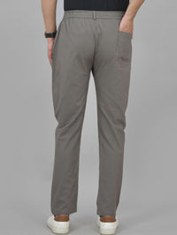 Combo Pack Of Mens Grey And Navy Blue Regualr Fit Cotton Trouser