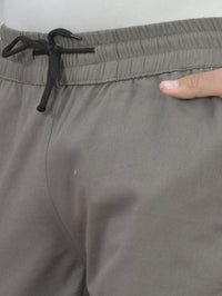 Mens Grey Twill Straight Cargo Pant