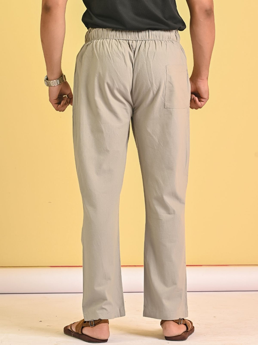 Mens Melange Grey Loose Fit Pajama Pant