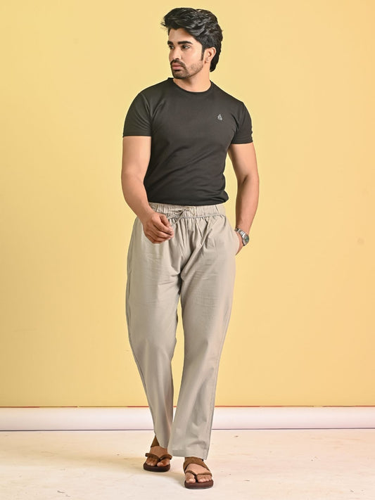 Mens Melange Grey Loose Fit Pajama Pant