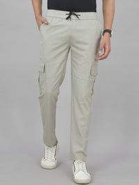 Quaclo Couple Melange Grey 5 Pocket Twill Straight Cargo