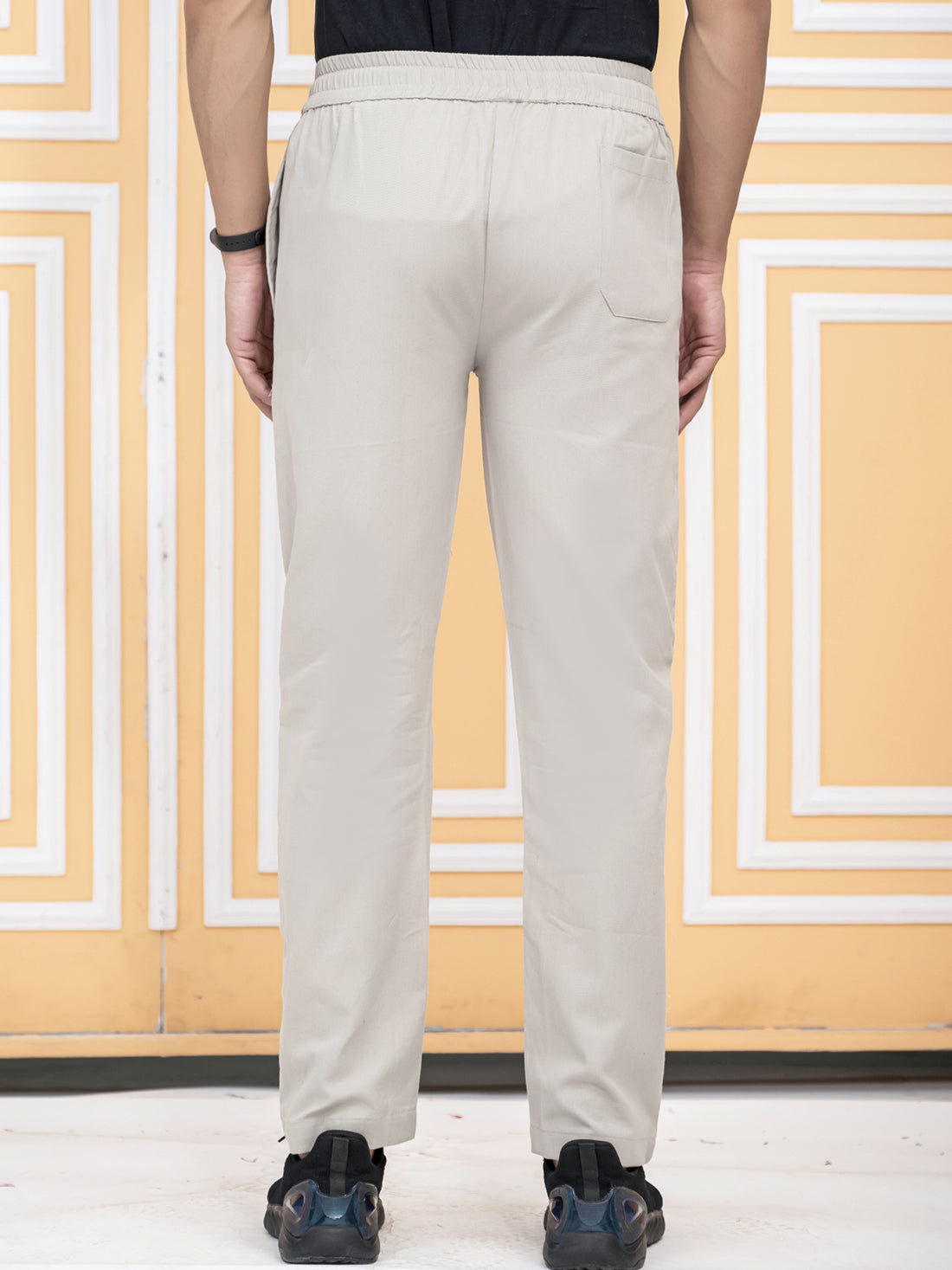 Mens Regular Fit Melange Grey Twill Pajama Pant