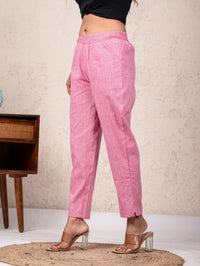 Women Solid Pink South Cotton Trouser