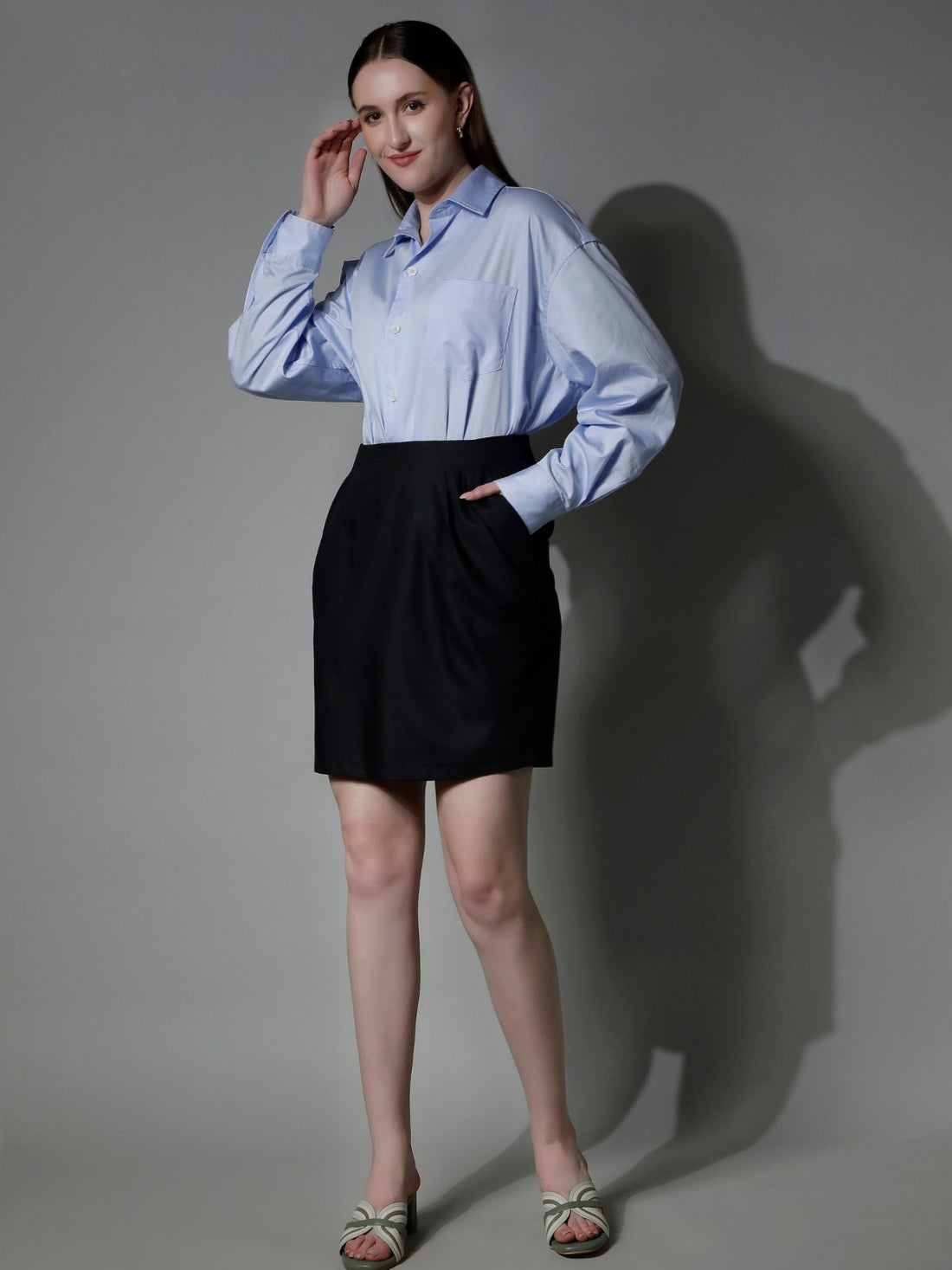 5845 - Seaweed Green Formal Skirt