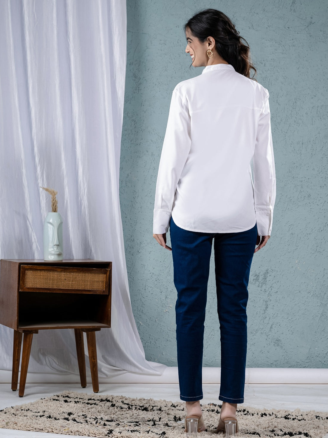 Pack Of 2 Pink And White Solid Viscose Shirts Combo