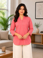 Peach Cotton Comfort Tops
