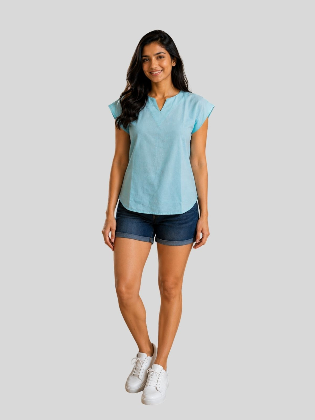 Women Light Green & Yellow Cotton Blends Tops Combo