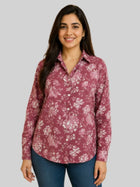 Women Printed Collar Cotton Shirts CM-009