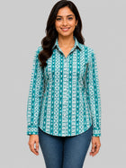 Women Printed Collar Cotton Shirts CM-029