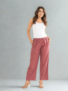 Rose Taupe Cotton Twill Pajama Pants