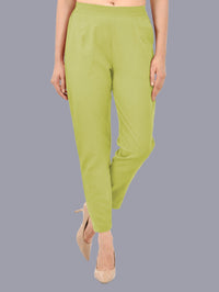 Women Regular Fit Mahendi Cotton Trouser