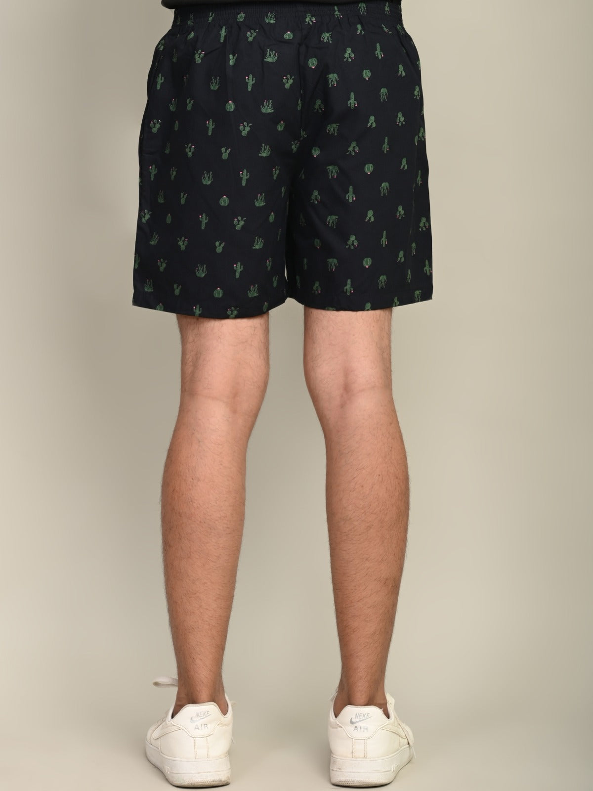 Pack Of 2 Black And Dark Blue Mens Printed Shorts Combo