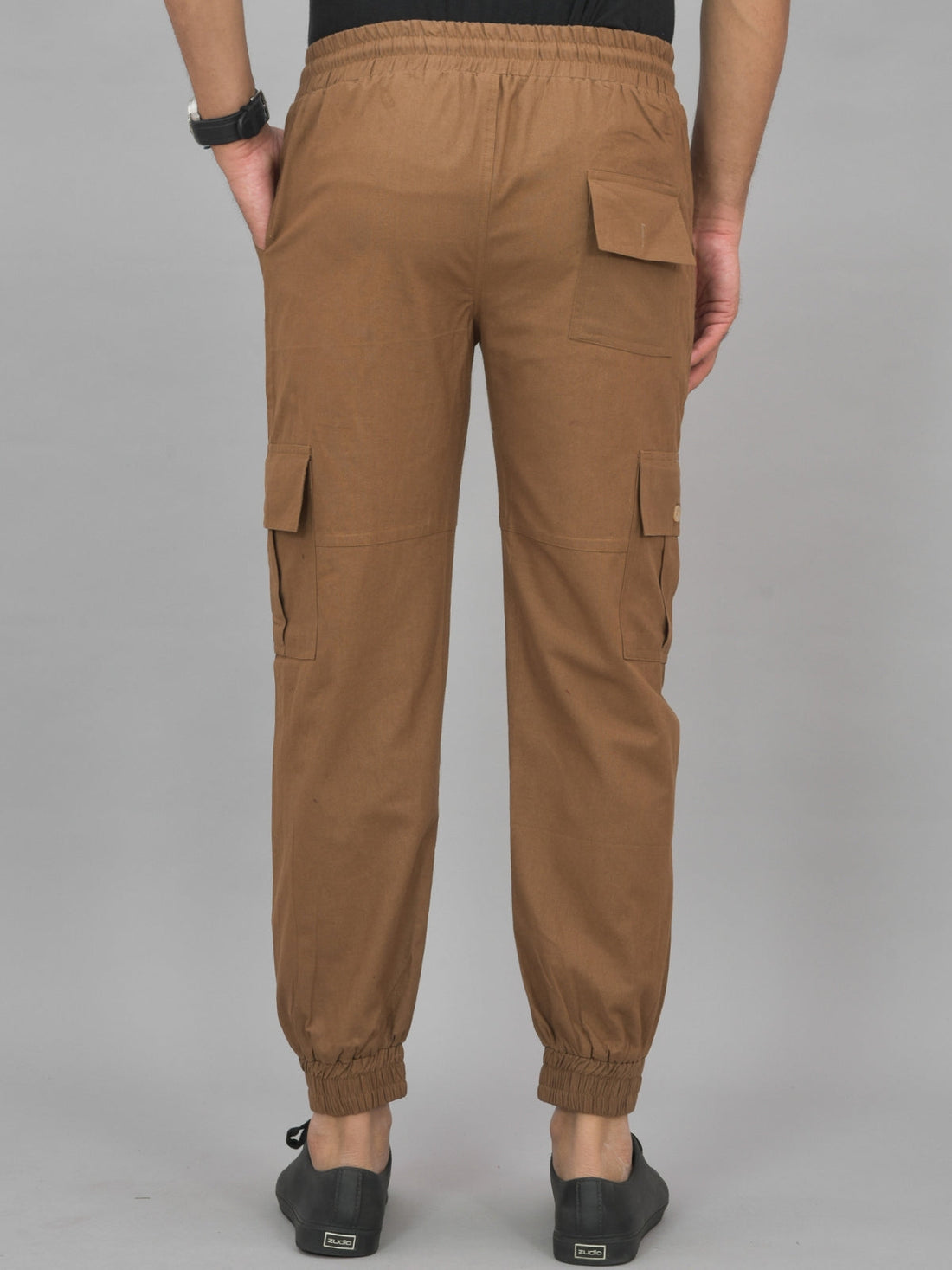 Brown Airy linen Summer Cool Cotton Comfort Joggers For Men