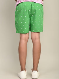 Pack Of 2 Green And Yellow Mens Printed Shorts Combo